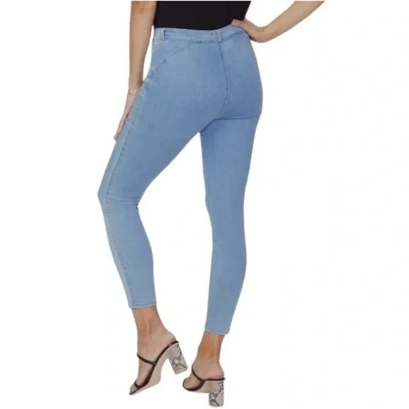 NYDJ light wash Skinny Jeans slimming lift tuck technology contour ami crop sz 6 - Picture 2 of 10